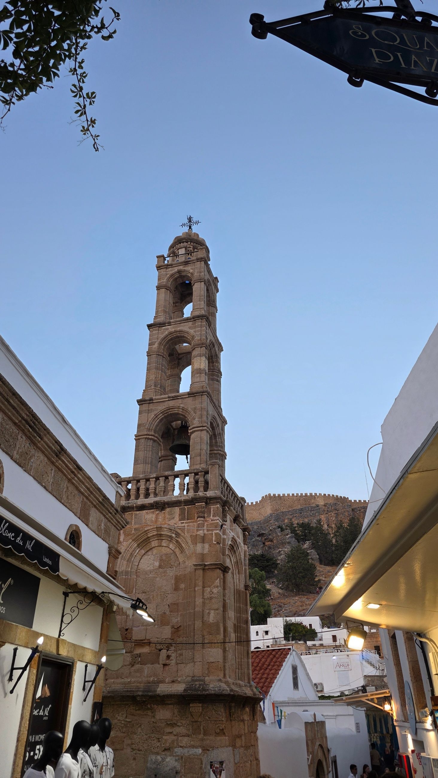 Church of the Assumption, also known as Panagia Church, in the heart of Lindos town